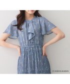 【インデックス/INDEX】の【日比谷花壇コラボ】ラッフルタイプリーツワンピース【防シワ/洗濯機OK】 大人の最旬トレンドファッション＆コーディネート founy(ファウニー) ファッション Fashion レディースファッション Fashion for Women ワンピース Dresses 春 Spring コラボ Collaboration, Collab コレクション Collection, Seasonal Line スカーフ Scarf, Neckwear スペシャル Special, Limited Edition スマート Smart, Elegant スリーブ Sleeve, Long Sleeve / Short Sleeve バランス Balance, Style Balance フィット Fit, Slim Fit フェミニン Feminine, Girly フレア Flare, Flared プリント Print, Printed Pattern プリーツ Pleats, Pleated ポケット Pocket, Pocket Detail モチーフ Motif, Design Theme S/S・春夏 SS, Spring/Summer, Warm Season 夏 Summer 旅行 Travel エレガント 上品 Elegant ギフト プレゼント Gift / Present thumbnail ブルー|ID: prp329100004980200 ipo3291000000037317252