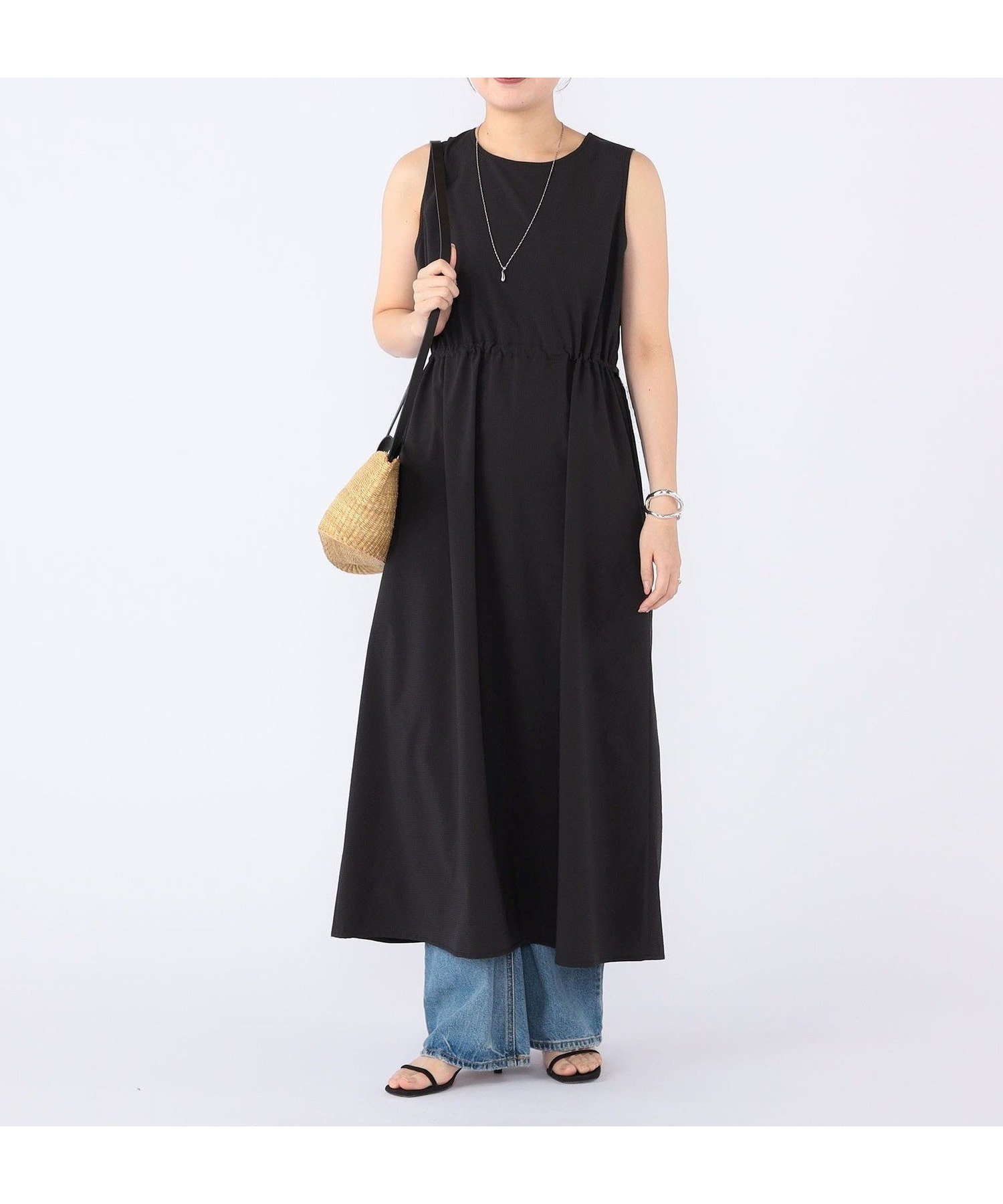 【シップス/SHIPS】の【SHIPS KIDS別注】ARCH LINE 家族おそろい/WOMENS SOLOTEX ワンピース インテリア・キッズ・メンズ・レディースファッション・服の通販 founy(ファウニー) 　ファッション　Fashion　レディースファッション　Fashion for Women　ワンピース　Dresses　春　Spring　ギンガム　Gingham, Gingham Fabric　吸水　Absorbent, Quick-Dry　シャーリング　Shirring, Ruched　ショーツ　Shorts, Short Pants　スペシャル　Special, Limited Edition　チェック　Check, Plaid, Tartan　定番　Standard, Basic Item　フェミニン　Feminine, Girly　ブラウジング　Blouson Silhouette, Cinched Waist　別注　Limited Edition, Custom Order　マキシ　Maxi, Full Length　リラックス　Relax, Relaxed Fit　S/S・春夏　SS, Spring/Summer, Warm Season　お家時間・ステイホーム　Stay Home / At Home　夏　Summer　2026年　2026　2026春夏・S/S　Spring/Summer 2026 SS26　ブラック|ID: prp329100004980204 ipo3291000000037317264
