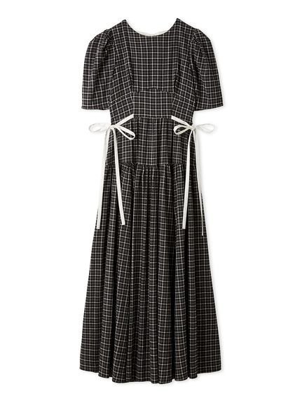 【リリーブラウン/Lily Brown】のバックオープンリボンワンピース インテリア・キッズ・メンズ・レディースファッション・服の通販 founy(ファウニー) 　ファッション　Fashion　レディースファッション　Fashion for Women　ワンピース　Dresses　エレガント 上品　Elegant　オケージョン　Occasion Wear　スマート　Smart, Elegant　フロント　Front, Front Design　リボン　Ribbon, Bow　CHECK[931]|ID: prp329100004980205 ipo3291000000037317268