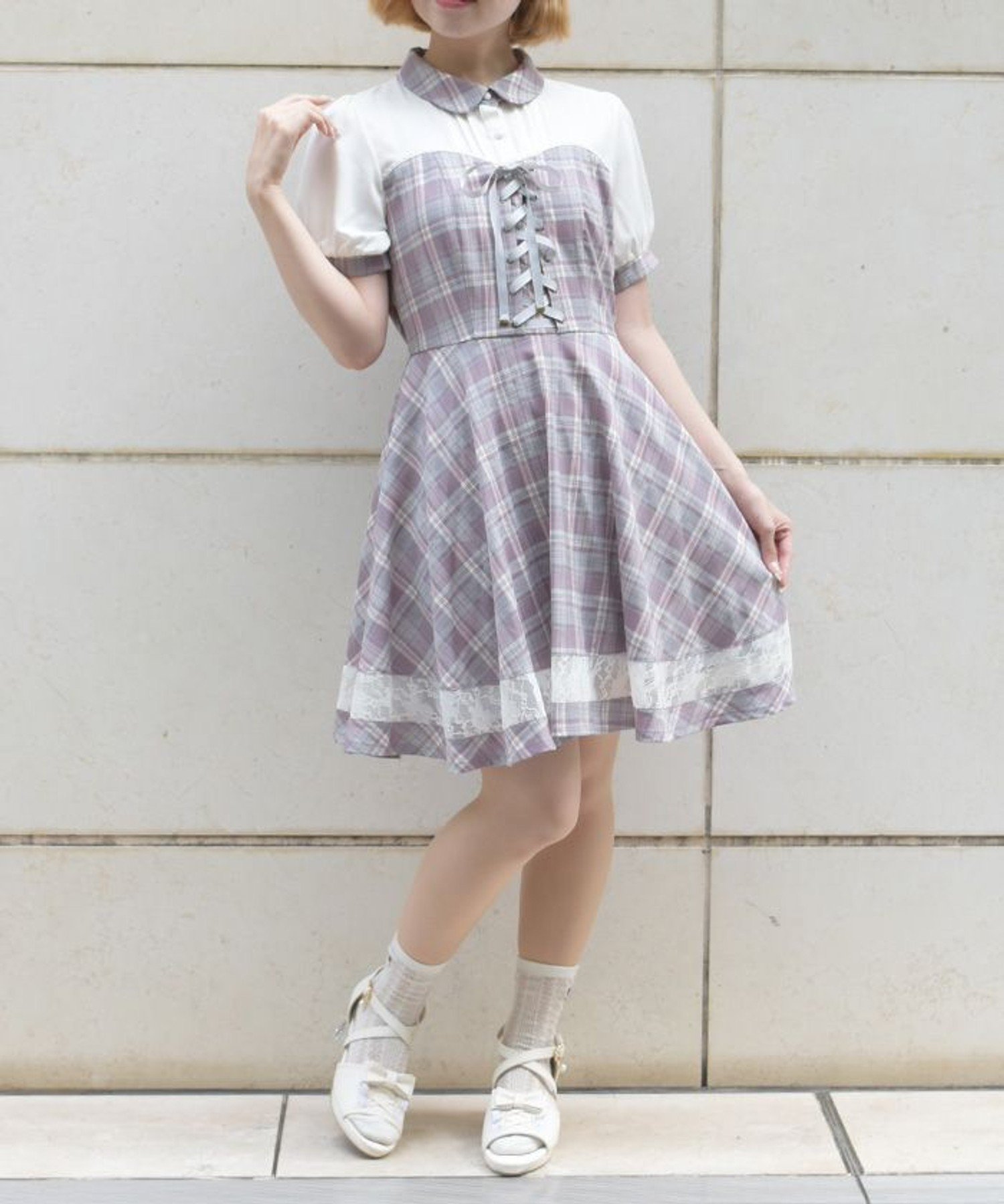 【アクシーズファム/axes femme】のビスチェ風ドッキングワンピース インテリア・キッズ・メンズ・レディースファッション・服の通販 founy(ファウニー) 　ファッション　Fashion　レディースファッション　Fashion for Women　ワンピース　Dresses　おすすめ　Recommended / Our Picks　カーディガン　Cardigan, Knitwear　ガーリー　Girly, Feminine Style　ドッキング　Docking, Mixed Material　ビスチェ　Bustier, Corset Top　フロント　Front, Front Design　切替　Switching, Contrast Panel　羽織　Haori, Light Jacket　ブルーグレー|ID: prp329100004980207 ipo3291000000037317273