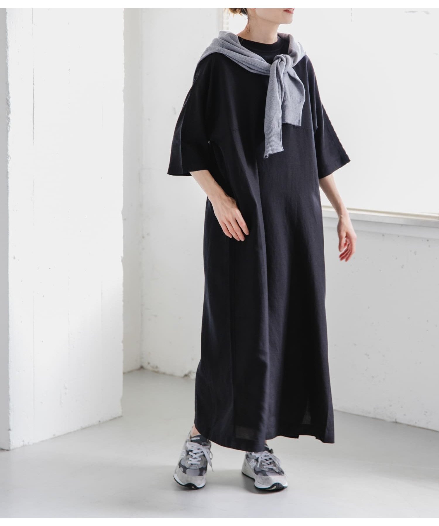 【アーバンリサーチ ドアーズ/URBAN RESEARCH DOORS】の『一部WEB限定カラー』FORK SPOON リネン混プルオーバーワンピース インテリア・キッズ・メンズ・レディースファッション・服の通販 founy(ファウニー) 　ファッション　Fashion　レディースファッション　Fashion for Women　ワンピース　Dresses　今季　This Season, Current Season　シンプル　Simple, Minimal　人気　Popular, Best Seller　ベーシック　Basic, Essential　リネン　Linen, Linen Fabric　ロング　Long, Long-Length　S/S・春夏　SS, Spring/Summer, Warm Season　夏　Summer　2026年　2026　2026春夏・S/S　Spring/Summer 2026 SS26　ブラック|ID: prp329100004980225 ipo3291000000037317333