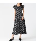 【ミッシュマッシュ/MISCH MASCH】のパイピングモノトーン花柄ワンピース MM627405 大人の最旬トレンドファッション＆コーディネート founy(ファウニー) ファッション Fashion レディースファッション Fashion for Women ワンピース Dresses モノトーン Monotone, Black and White リボン Ribbon, Bow ワンポイント One Point, Statement Accent エレガント 上品 Elegant thumbnail ブラック|ID: prp329100004980233 ipo3291000000037317360