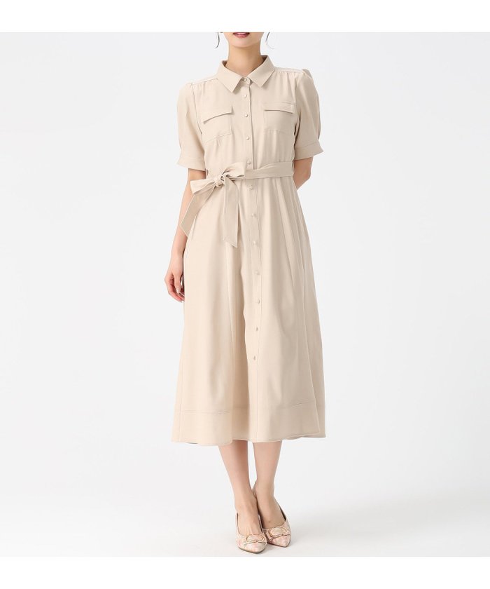 【ミッシュマッシュ/MISCH MASCH】のステッチ配色パフスリーブシャツワンピース MM627425 インテリア・キッズ・メンズ・レディースファッション・服の通販 founy(ファウニー) https://founy.com/ ファッション Fashion レディースファッション Fashion for Women ワンピース Dresses シャツワンピース / 1枚で着映えコーデ Shirt Dresses リボン Ribbon, Bow |ID: prp329100004980234 ipo3291000000037317362