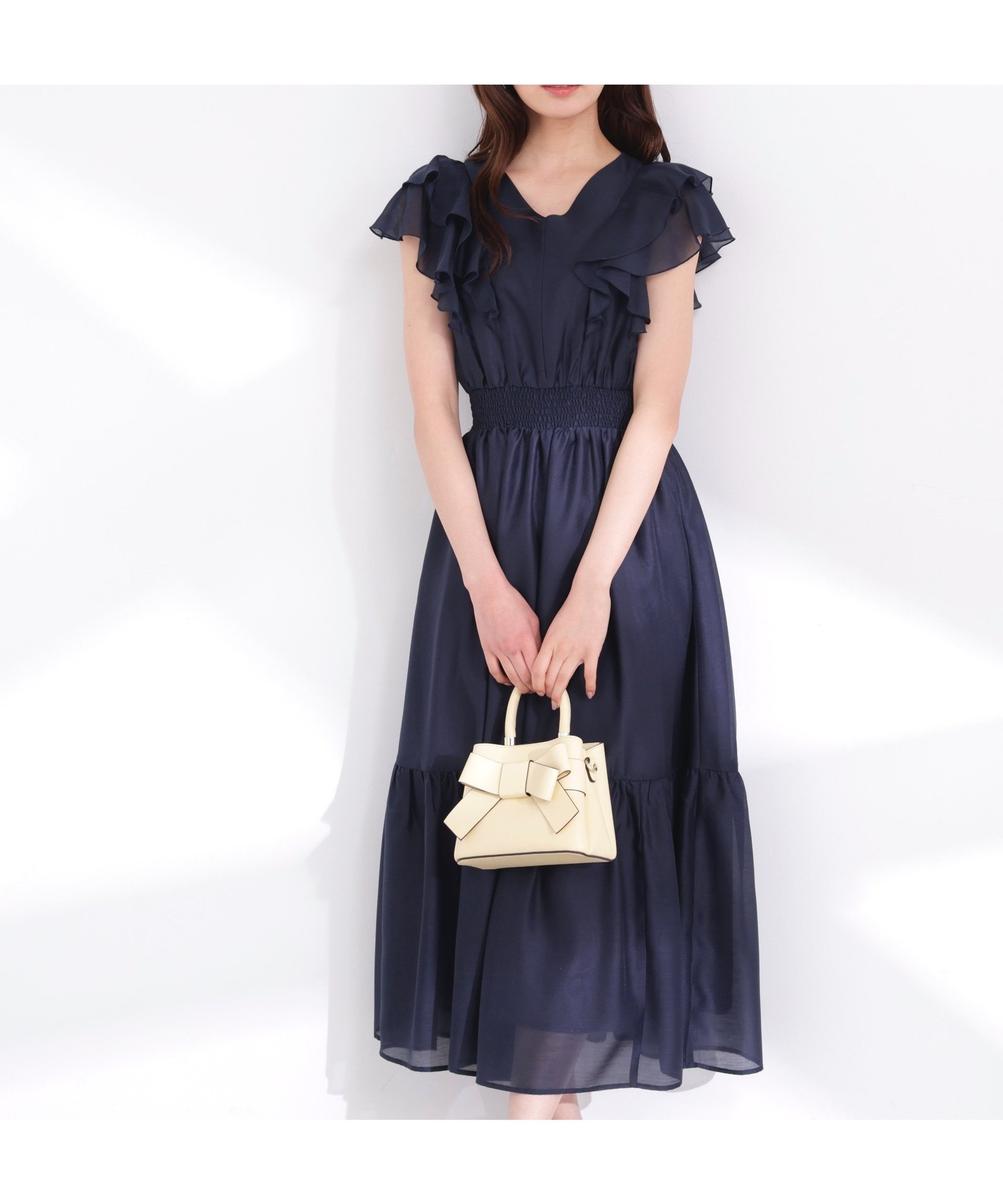 【プロポーション ボディドレッシング/PROPORTION BODY DRESSING】のラッフルスリーブワンピース 26SS 大人の最旬トレンドファッション＆コーディネート founy(ファウニー) 　ファッション　Fashion　レディースファッション　Fashion for Women　ワンピース　Dresses　2026年　2026　2026春夏・S/S　Spring/Summer 2026 SS26　シアー　Sheer, See-Through　トレンド　Trend, Trending Now　ラッフル　Ruffle, Frill　 other-1|ID: prp329100004980239 ipo3291000000037317377