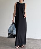【ドゥドゥ/DouDou】のストレッチジョーゼットタンクワンピース 大人の最旬トレンドファッション＆コーディネート founy(ファウニー) ファッション Fashion レディースファッション Fashion for Women ワンピース Dresses ジョーゼット Georgette, Semi-Sheer Fabric ストレッチ Stretch, Stretchy Fabric スマート Smart, Elegant S/S・春夏 SS, Spring/Summer, Warm Season 再入荷 Restock / Back in Stock 夏 Summer 2026年 2026 2026春夏・S/S Spring/Summer 2026 SS26 thumbnail ブラック|ID: prp329100004980245 ipo3291000000037317400