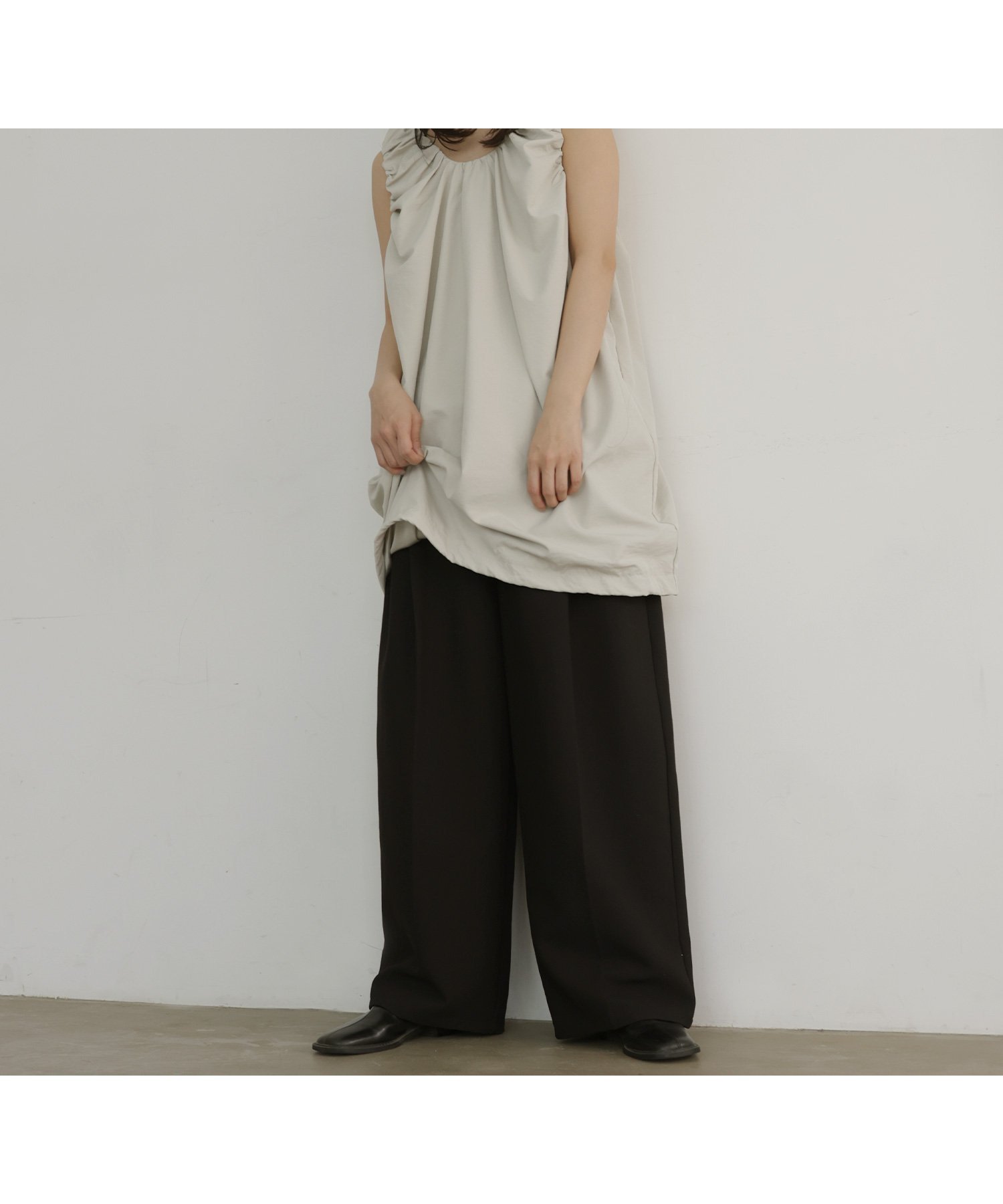 【ヘラム/hellam】のギャザーバルーンワンピース インテリア・キッズ・メンズ・レディースファッション・服の通販 founy(ファウニー) 　ファッション　Fashion　レディースファッション　Fashion for Women　ワンピース　Dresses　バルーン　Balloon, Balloon Silhouette　アイボリー|ID: prp329100004980249 ipo3291000000037317416