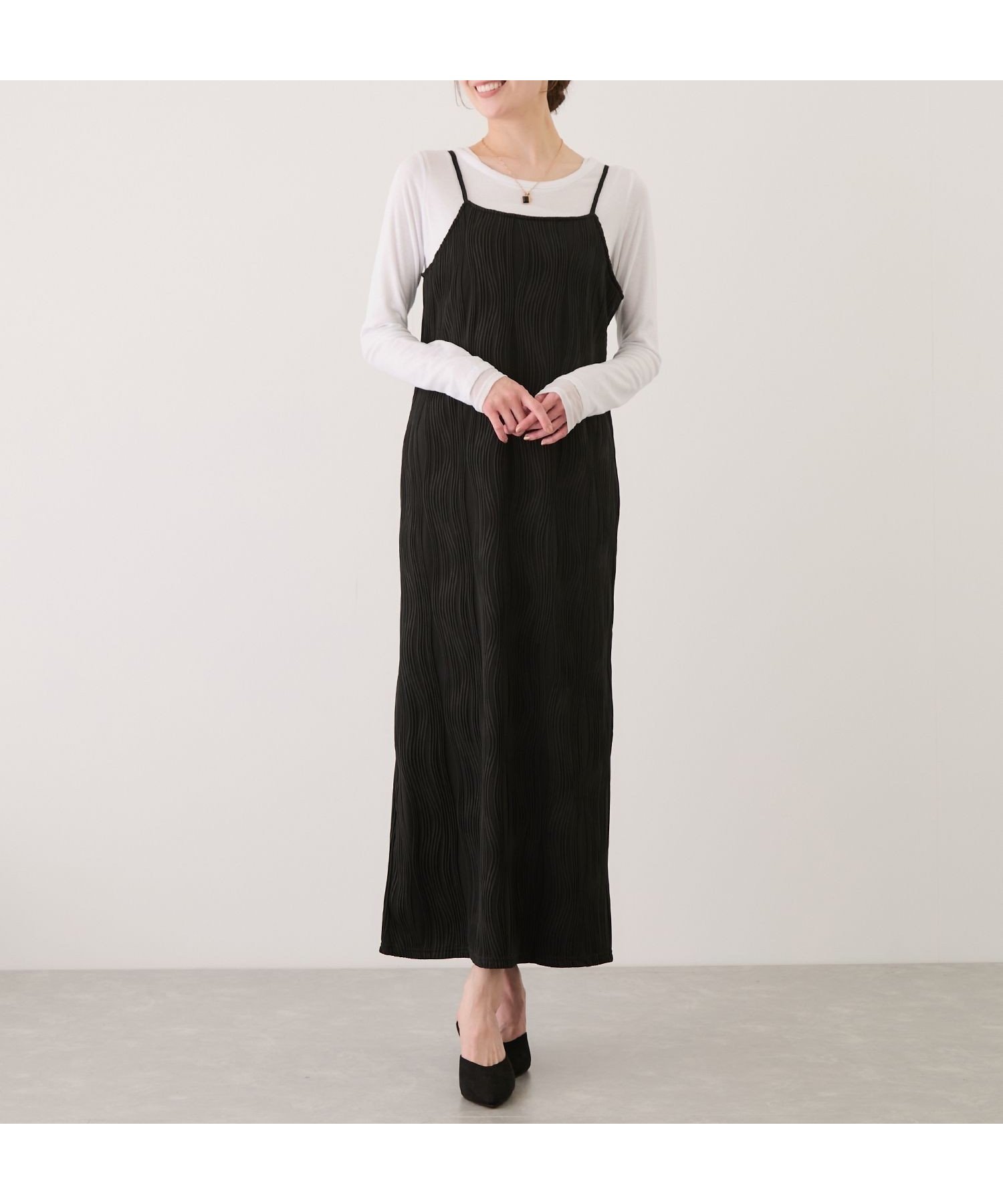 【ジャイロ/JAYRO】のなみピンタックキャミワンピース 大人の最旬トレンドファッション＆コーディネート founy(ファウニー) 　ファッション　Fashion　レディースファッション　Fashion for Women　ワンピース　Dresses　キャミソールワンピース　Camisole Dresses　インナー　Innerwear　ウェーブ　Wavy Pattern　カーディガン　Cardigan, Knitwear　キャミワンピース　Cami Dress, Slip Dress　シンプル　Simple, Minimal　ストレート　Straight, Straight Cut　タンク　Tank Top, Sleeveless Top　デニム　Denim, Jeans Material　トレンド　Trend, Trending Now　ポケット　Pocket, Pocket Detail　ラップ　Wrap, Wrap Design　リラックス　Relax, Relaxed Fit　ロング　Long, Long-Length　 other-1|ID: prp329100004980252 ipo3291000000037317423