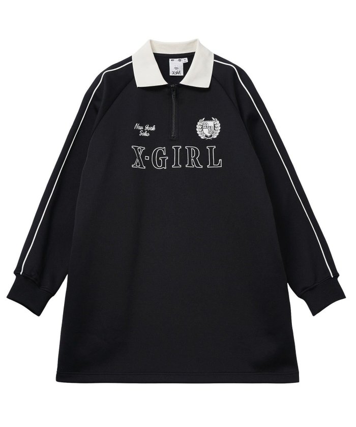【エックスガール/X-girl】のHALF ZIP JERSEY DRESS インテリア・キッズ・メンズ・レディースファッション・服の通販 founy(ファウニー) https://founy.com/ ファッション Fashion レディースファッション Fashion for Women ワンピース Dresses フォーマル・パーティードレス・結婚式用ドレス Elegant & Casual Dresses グラフィック Graphic, Graphic Design 長袖 Long Sleeve, Full Sleeve ベーシック Basic, Essential A/W・秋冬 Autumn/Winter |ID: prp329100004980255 ipo3291000000037390615