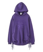 【エックスガール/X-girl】のCOLLEGE LOGO DRAWSTRING SWEAT DRESS 大人の最旬トレンドファッション＆コーディネート founy(ファウニー) ファッション Fashion レディースファッション Fashion for Women トップス・カットソー Cut & Sew Tops レディースパーカー・カジュアルフーディー Casual Hoodies & Sweatshirts スウェット・クルーネックトップス Sweatshirts & Crewnecks / Relaxed Fit Sweat Tops ワンピース Dresses フォーマル・パーティードレス・結婚式用ドレス Elegant & Casual Dresses ガーリー Girly, Feminine Style スウェット / スエット Sweatshirt, Sweatwear ドローコード Drawcord, Drawstring Cord 長袖 Long Sleeve, Full Sleeve パーカー Hoodie, Parka ロング Long, Long-Length A/W・秋冬 Autumn/Winter thumbnail PURPLE|ID: prp329100004980256 ipo3291000000037317440