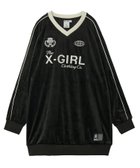 【エックスガール/X-girl】のVELOUR GAME SHIRT DRESS BLACK|ID: prp329100004980257 ipo3291000000037317442