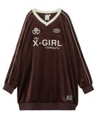 【エックスガール/X-girl】のVELOUR GAME SHIRT DRESS BROWN|ID: prp329100004980257 ipo3291000000037317443
