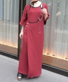 【アクシーズファム/axes femme】のチャイナ金具ロングワンピース 大人の最旬トレンドファッション＆コーディネート founy(ファウニー) ファッション Fashion レディースファッション Fashion for Women ワンピース Dresses おすすめ Recommended / Our Picks インナー Innerwear カットソー Cut and Sewn Top シンプル Simple, Minimal チェーン Chain, Chain Strap リラックス Relax, Relaxed Fit ロング Long, Long-Length thumbnail ワイン|ID: prp329100004980265 ipo3291000000037317470