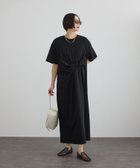 【サロン アダム エ ロペ/SALON adam et rope'】の【WEB限定】ドライコットンツイストディテールワンピース ブラック(01)|ID: prp329100004980270 ipo3291000000037317487