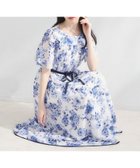【クチュール ブローチ/Couture Brooch】の【洗える】クラウディフラワー ワンピース 大人の最旬トレンドファッション＆コーディネート founy(ファウニー) ファッション Fashion レディースファッション Fashion for Women ワンピース Dresses 洗える Machine Washable シャーリング Shirring, Ruched スマート Smart, Elegant チェック Check, Plaid, Tartan フレア Flare, Flared プリント Print, Printed Pattern ポケット Pocket, Pocket Detail リボン Ribbon, Bow リラックス Relax, Relaxed Fit おすすめ Recommended / Our Picks 2026年 2026 2026春夏・S/S Spring/Summer 2026 SS26 thumbnail ブルー|ID: prp329100004980274 ipo3291000000037317502