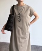 【ドゥドゥ/DouDou】の【WEB限定】接触冷感フレンチスリーブワンピース カーキ|ID: prp329100004980279 ipo3291000000037317517