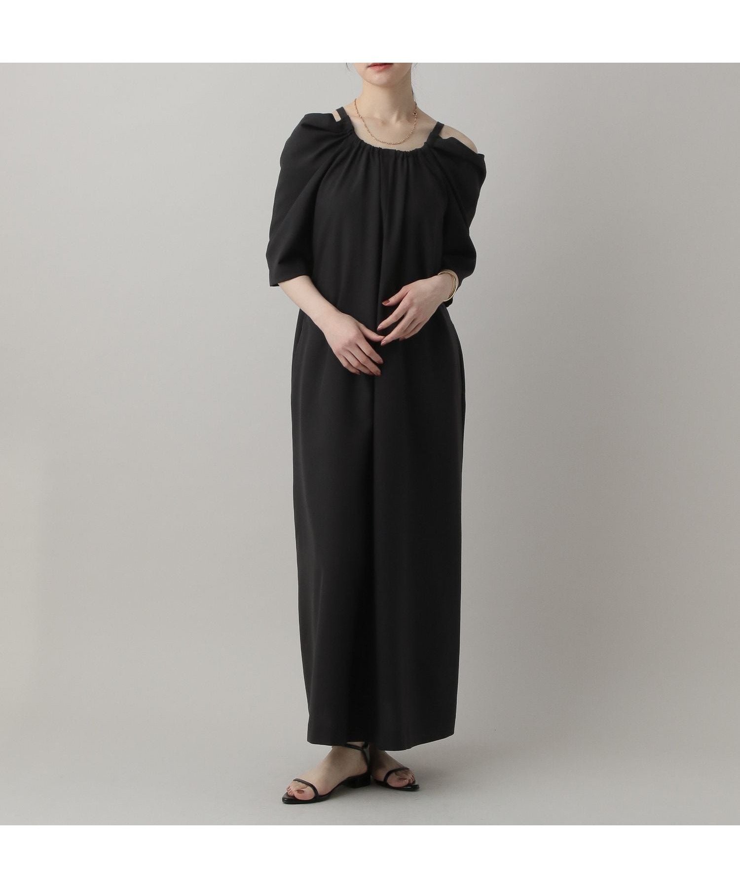 【アパートバイローリーズ/apart by lowrys】のオフショルリボンワンピース インテリア・キッズ・メンズ・レディースファッション・服の通販 founy(ファウニー) 　ファッション　Fashion　レディースファッション　Fashion for Women　ワンピース　Dresses　インナー　Innerwear　スニーカー　Sneakers, Trainers　ダウン　Down, Puffer　デコルテ　Décolleté, Neckline　ポケット　Pocket, Pocket Detail　夏　Summer　ブラック|ID: prp329100004980285 ipo3291000000037317536