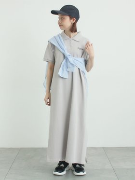 【サマンサモスモス/Samansa Mos2】のポロワンピース 大人の最旬トレンドファッション＆コーディネート founy(ファウニー) ファッション Fashion レディースファッション Fashion for Women ワンピース Dresses シューズ Shoes, Footwear スニーカー Sneakers, Trainers スリット Slit, Slit Detail ロング Long, Long-Length ワンポイント One Point, Statement Accent |ID:prp329100004980291
