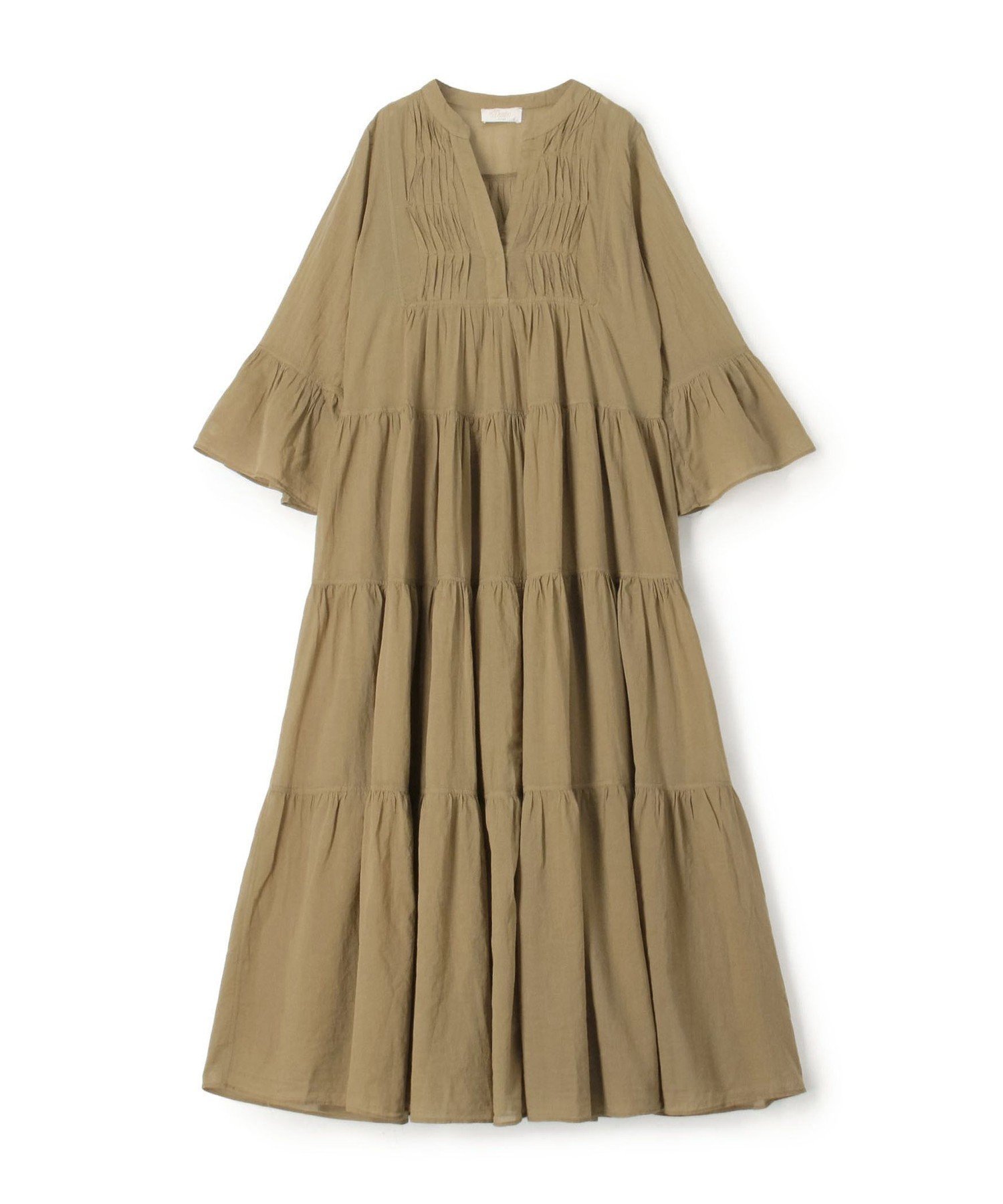 【トゥモローランド/TOMORROWLAND】のDevotion TWINS AMBER ギャザーティアードワンピース インテリア・キッズ・メンズ・レディースファッション・服の通販 founy(ファウニー) 　ファッション　Fashion　レディースファッション　Fashion for Women　ワンピース　Dresses　エスニック　Ethnic Style　ギャザー　Gathered, Ruffled　サンダル　Sandals, Summer Shoes　ティアード　Tiered, Tiered Style　ティアードワンピース　Tiered Dress, Flared Dress　ドレス　Dress, One-Piece　フェミニン　Feminine, Girly　フラット　Flat, Flat Shoes　マキシ　Maxi, Full Length　リゾート　Resort, Vacation Style　55 カーキ|ID: prp329100004980299 ipo3291000000037317581