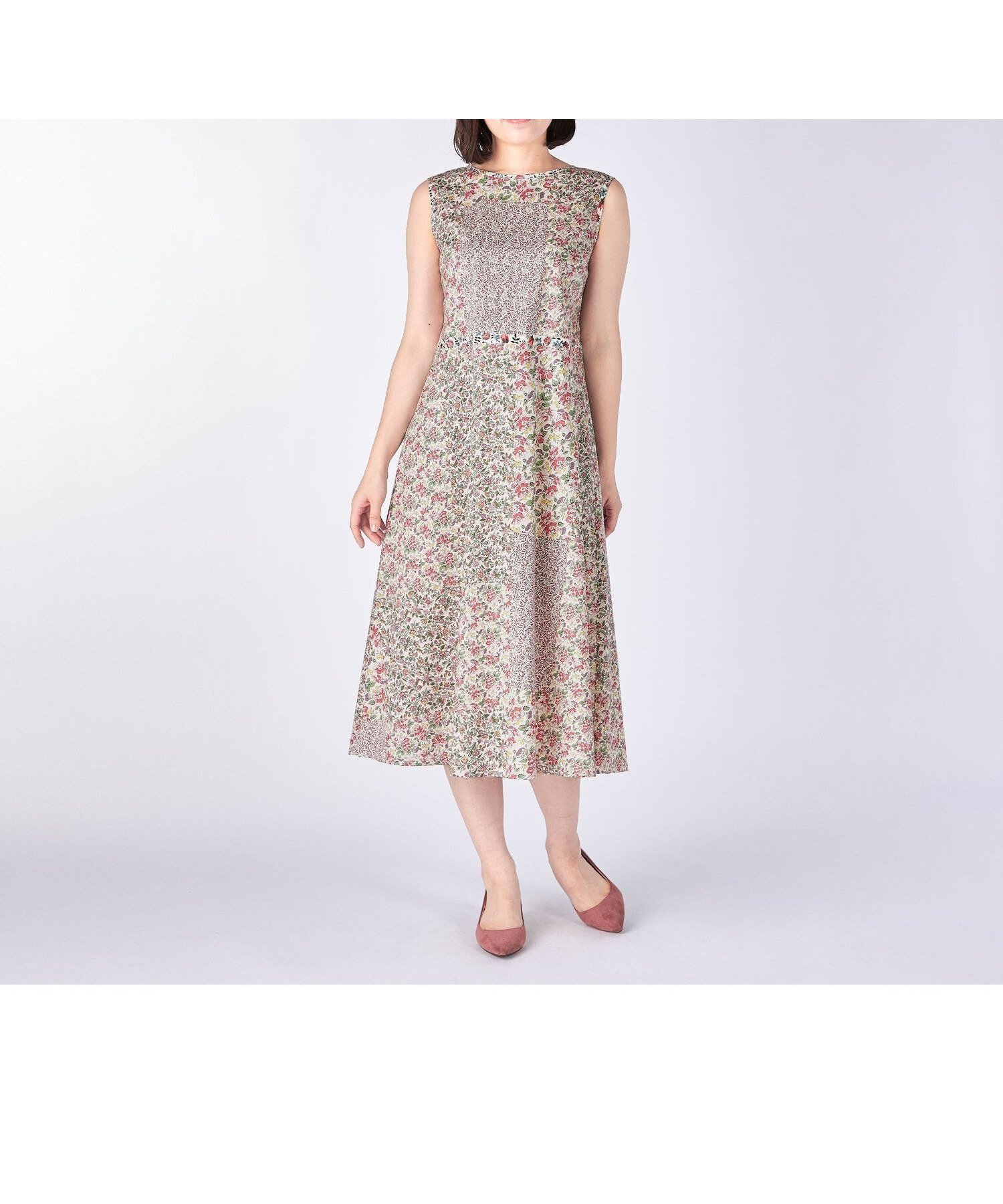 【キース/KEITH】のAnniversary Patchwork Liberty Print Dress 大人の最旬トレンドファッション＆コーディネート founy(ファウニー) 　ファッション　Fashion　レディースファッション　Fashion for Women　ワンピース　Dresses　フォーマル・パーティードレス・結婚式用ドレス　Elegant & Casual Dresses　ノースリーブ　Sleeveless, No-Sleeve　フラワー　Flower, Floral　プリント　Print, Printed Pattern　ロンドン　London Style, British Inspired　 other-1|ID: prp329100004980334 ipo3291000000037317694