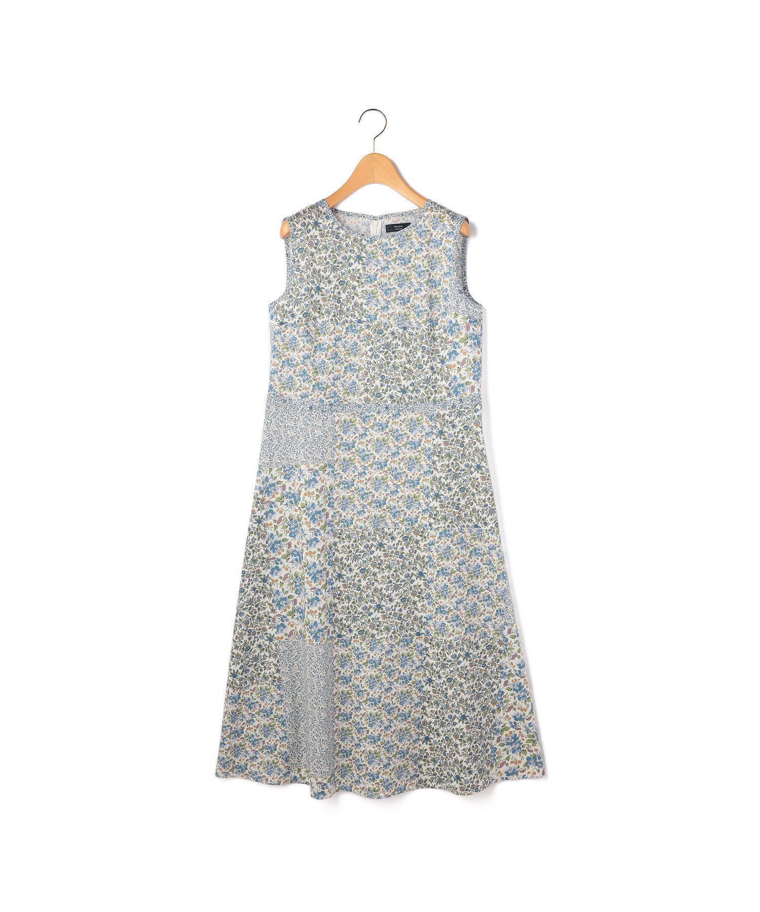 【キース/KEITH】のAnniversary Patchwork Liberty Print Dress インテリア・キッズ・メンズ・レディースファッション・服の通販 founy(ファウニー) 　ファッション　Fashion　レディースファッション　Fashion for Women　ワンピース　Dresses　フォーマル・パーティードレス・結婚式用ドレス　Elegant & Casual Dresses　ノースリーブ　Sleeveless, No-Sleeve　フラワー　Flower, Floral　プリント　Print, Printed Pattern　ロンドン　London Style, British Inspired　ブルー|ID: prp329100004980334 ipo3291000000037317696