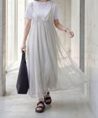 【スタイルデリ/STYLE DELI】の【LUXE】チュールギャザーキャミ型ワンピース ライトグレー|ID: prp329100004980340 ipo3291000000037317724