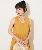 【フリークスストア/FREAK'S STORE】のインドボイル カシュクール 同色刺繍 ノースリワンピース 大人の最旬トレンドファッション＆コーディネート founy(ファウニー) ファッション Fashion レディースファッション Fashion for Women ワンピース Dresses インド Indian Textile カシュクール Wrap Design 切替 Switching, Contrast Panel シューズ Shoes, Footwear フレア Flare, Flared ワーク Workwear, Utility Style S/S・春夏 SS, Spring/Summer, Warm Season 夏 Summer 2026年 2026 2026春夏・S/S Spring/Summer 2026 SS26 thumbnail マスタード|ID: prp329100004980347 ipo3291000000037317749