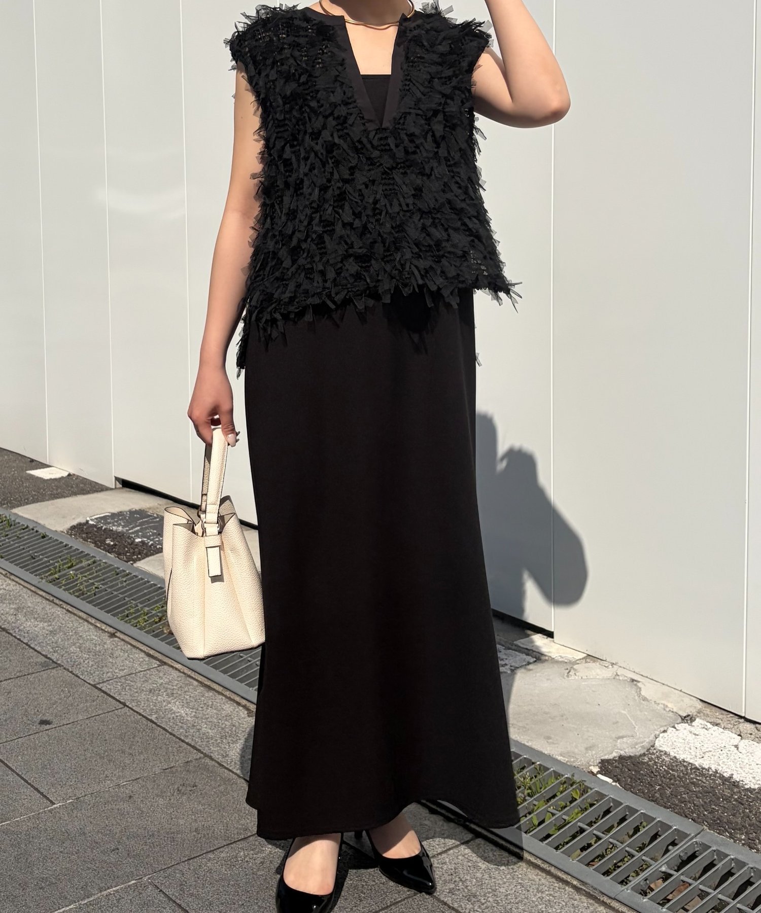 【ジェナ エスパス メルヴェイユ/Jena espace merveilleux】のベストセットワンピ インテリア・キッズ・メンズ・レディースファッション・服の通販 founy(ファウニー) 　ファッション　Fashion　レディースファッション　Fashion for Women　アウター　Coat / Outerwear Collection　キャミワンピース　Cami Dress, Slip Dress　シンプル　Simple, Minimal　スマート　Smart, Elegant　セットアップ　Set-Up, Coordinated Outfit　フリンジ　Fringe, Tassel　ベスト　Vest, Waistcoat　再入荷　Restock / Back in Stock　おすすめ　Recommended / Our Picks　ブラック|ID: prp329100004980352 ipo3291000000037317765