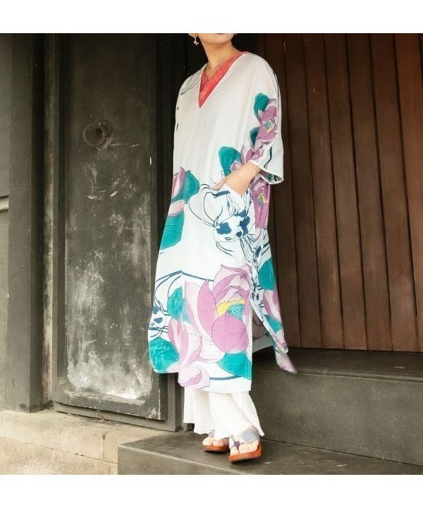 【アミナコレクション/Amina Collection】の【カヤ】絢爛ワンピース インテリア・キッズ・メンズ・レディースファッション・服の通販 founy(ファウニー) 　ファッション　Fashion　レディースファッション　Fashion for Women　ワンピース　Dresses　ホワイト|ID: prp329100004980368 ipo3291000000037317820
