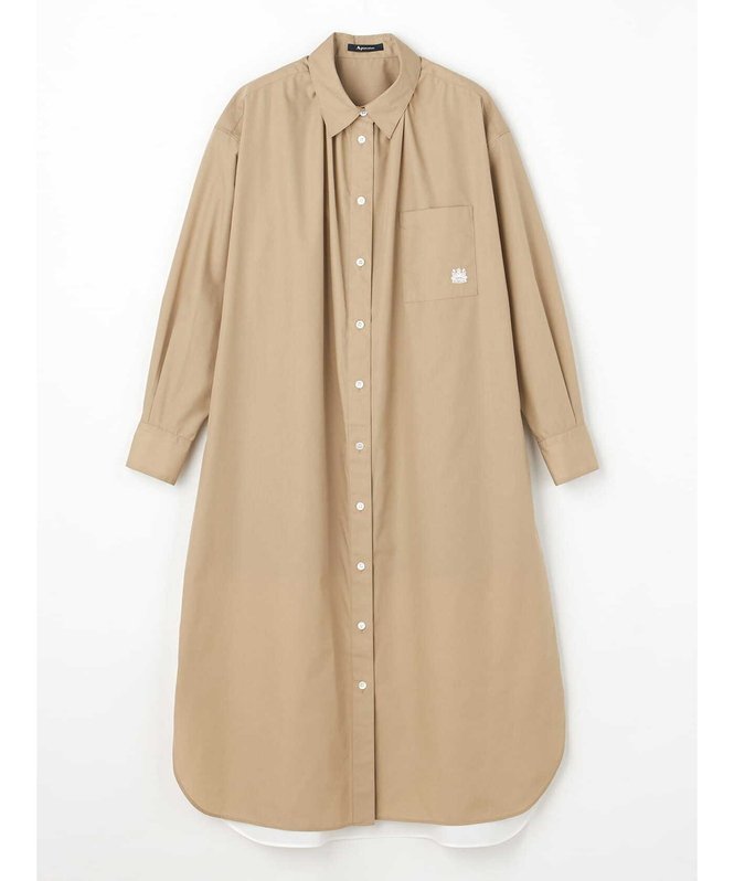 【アクアスキュータム/Aquascutum】のバイカラーブロードシャツドレス インテリア・キッズ・メンズ・レディースファッション・服の通販 founy(ファウニー) 　ファッション　Fashion　レディースファッション　Fashion for Women　トップス・カットソー　Cut & Sew Tops　シャツ・ブラウス・オフィスカジュアル　Elegant Blouses & Button-Ups　ワンピース　Dresses　フォーマル・パーティードレス・結婚式用ドレス　Elegant & Casual Dresses　おすすめ　Recommended / Our Picks　カフス　Cuff Design　ショルダー　Shoulder, Shoulder Strap　ストレート　Straight, Straight Cut　ドレス　Dress, One-Piece　ドロップ　Drop Shoulder, Dropped Style　ブロード　Broadcloth, Fine Cotton　ボトム　Bottoms, Lower Wear　ポケット　Pocket, Pocket Detail　リラックス　Relax, Relaxed Fit　エレガント 上品　Elegant　ベージュ|ID: prp329100004980373 ipo3291000000037317853