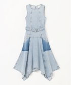 【スリーワン フィリップリム/3.1 Phillip Lim】のウォッシュデニム ゴーストパッチ スリーブレスドレス LIGHT BLUE|ID: prp329100004980381 ipo3291000000037317873