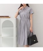 【インデックス/INDEX】のサイドリボンシャツワンピース【洗濯機OK/防シワ】 大人の最旬トレンドファッション＆コーディネート founy(ファウニー) ファッション Fashion レディースファッション Fashion for Women ワンピース Dresses シャツワンピース / 1枚で着映えコーデ Shirt Dresses ギャザー Gathered, Ruffled クラシカル Classical, Vintage-Inspired スマート Smart, Elegant ポケット Pocket, Pocket Detail ヨーク Yoke, Yoke Design リボン Ribbon, Bow エレガント 上品 Elegant thumbnail チャコールグレー|ID: prp329100004980385 ipo3291000000037317884