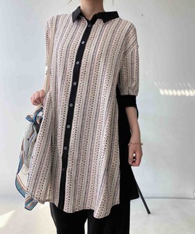 【アズノウアズ プラス/AS KNOW AS plus】の0カットソー切り替え7分袖シャツワンピース 大人の最旬トレンドファッション&コーディネート founy(ファウニー) ファッション Fashion レディースファッション Fashion for Women ワンピース Dresses シャツワンピース / 1枚で着映えコーデ Shirt Dresses カットソー Cut and Sewn Top シンプル Simple, Minimal フレア Flare, Flared 再入荷 Restock / Back in Stock |ID:prp329100004980403