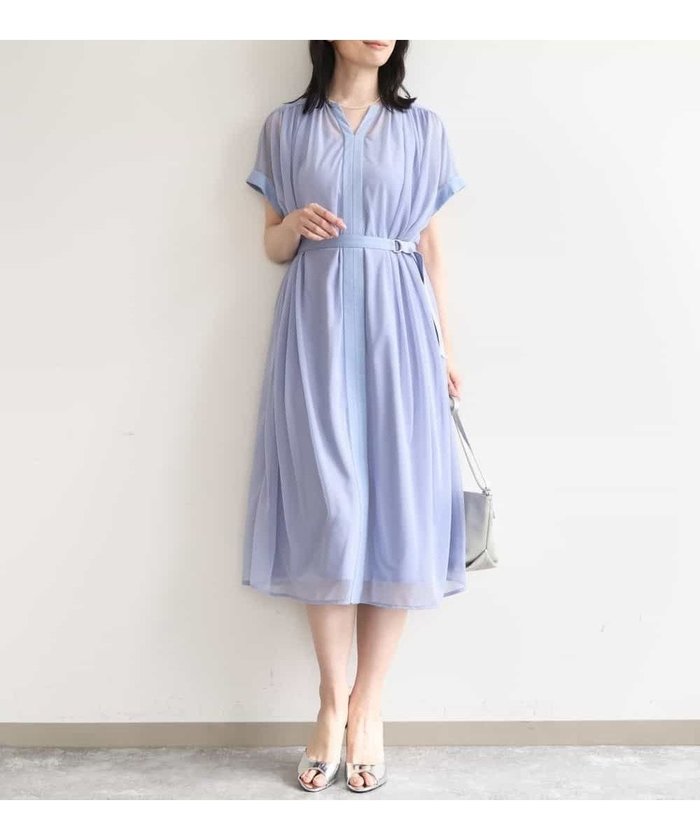 【オフオン/ofuon】のキーネックシアーワンピース/洗濯機で洗える/WEB限定サイズあり インテリア・キッズ・メンズ・レディースファッション・服の通販 founy(ファウニー) https://founy.com/ ファッション Fashion レディースファッション Fashion for Women ワンピース Dresses アンダー Underwear Essentials インナー Innerwear 春 Spring 洗える Machine Washable 秋 Autumn シアー Sheer, See-Through タンク Tank Top, Sleeveless Top ドレス Dress, One-Piece なめらか Smooth, Silky Texture リラックス Relax, Relaxed Fit 冬 Winter / This Winter 再入荷 Restock / Back in Stock おすすめ Recommended / Our Picks 夏 Summer エレガント 上品 Elegant |ID: prp329100004980405 ipo3291000000037317959
