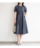 【オフオン/ofuon】の配色ステッチ デニムライクワンピース/洗濯機で洗える/WEB限定サイズあり ネイビー|ID: prp329100004980406 ipo3291000000037317965
