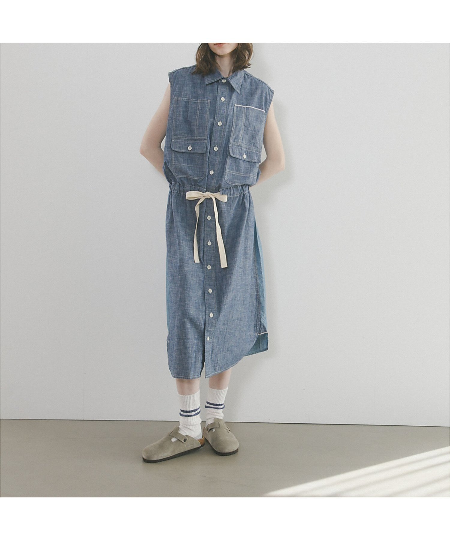 【ナイジェル ケーボン/NIGEL CABOURN】の【公式】ナイジェル・ケーボン / WOMAN / ワークシャツ - ツートンシャ インテリア・キッズ・メンズ・レディースファッション・服の通販 founy(ファウニー) 　ファッション　Fashion　レディースファッション　Fashion for Women　トップス・カットソー　Cut & Sew Tops　シャツ・ブラウス・オフィスカジュアル　Elegant Blouses & Button-Ups　シャンブレー　Chambray, Denim-Like Fabric　ワーク　Workwear, Utility Style　日本製　Made In Japan　ネイビー|ID: prp329100004980434 ipo3291000000037318052
