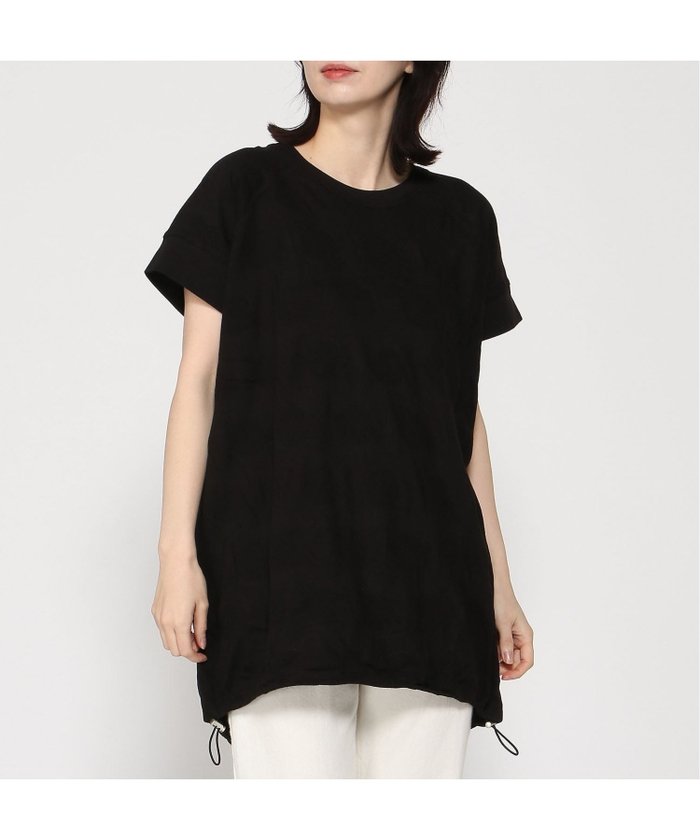 【ツチエ/TUTIE】のジャカードドットジャージチュニック インテリア・キッズ・メンズ・レディースファッション・服の通販 founy(ファウニー) https://founy.com/ ファッション Fashion レディースファッション Fashion for Women トップス・カットソー Cut & Sew Tops シンプル Simple, Minimal ジャカード／ジャガード Jacquard, Woven Pattern ドット Polka Dot, Dot Pattern ドローコード Drawcord, Drawstring Cord ワイド Wide, Wide Fit |ID: prp329100004980442 ipo3291000000037318077