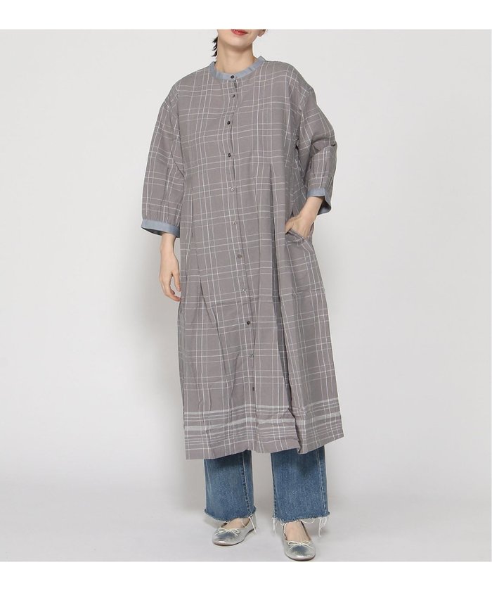 【ツチエ/TUTIE】のコットンリネンパネルチェックワンピース インテリア・キッズ・メンズ・レディースファッション・服の通販 founy(ファウニー) https://founy.com/ ファッション Fashion レディースファッション Fashion for Women ワンピース Dresses シンプル Simple, Minimal チェック Check, Plaid, Tartan リネン Linen, Linen Fabric 羽織 Haori, Light Jacket |ID: prp329100004980446 ipo3291000000037318087