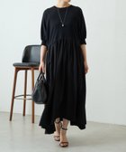 【ビアズリー/BEARDSLEY】のニットコンビギャザーワンピ 大人の最旬トレンドファッション＆コーディネート founy(ファウニー) ファッション Fashion レディースファッション Fashion for Women ワンピース Dresses ギャザー Gathered, Ruffled コンビ Combo, Combination Style バランス Balance, Style Balance ベーシック Basic, Essential ポケット Pocket, Pocket Detail 再入荷 Restock / Back in Stock thumbnail ブラック|ID: prp329100004980447 ipo3291000000037318092