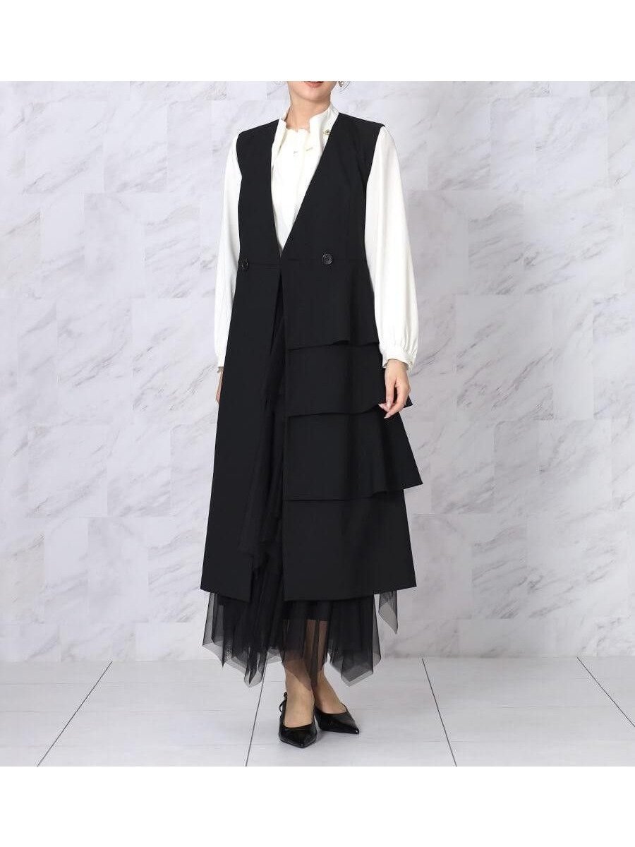 【ヴァン/Vin】のアシメフリルジレワンピ 大人の最旬トレンドファッション＆コーディネート founy(ファウニー) 　ファッション　Fashion　レディースファッション　Fashion for Women　アウター　Coat / Outerwear Collection　アシンメトリー　Asymmetrical Style　カットソー　Cut and Sewn Top　シンプル　Simple, Minimal　ジャンスカ　Jumper Skirt, Pinafore Dress　タートルネック　Turtleneck, High Neck　ダウン　Down, Puffer　バランス　Balance, Style Balance　フリル　Frill, Ruffle　フロント　Front, Front Design　エレガント 上品　Elegant　 other-1|ID: prp329100004980452 ipo3291000000037318104