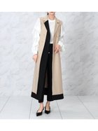 【ヴァン/Vin】のラウンドヘムバイカラージレワンピ 大人の最旬トレンドファッション＆コーディネート founy(ファウニー) ファッション Fashion レディースファッション Fashion for Women アウター Coat / Outerwear Collection インナー Innerwear カットソー Cut and Sewn Top ジャンスカ Jumper Skirt, Pinafore Dress モダン Modern, Contemporary ロング Long, Long-Length エレガント 上品 Elegant thumbnail ベージュ|ID: prp329100004980459 ipo3291000000037318125