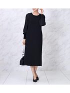 【ヴァン/Vin】のシアースリーブIラインワンピース 大人の最旬トレンドファッション＆コーディネート founy(ファウニー) ファッション Fashion レディースファッション Fashion for Women ワンピース Dresses アクセサリー Fashion Accessories シアー Sheer, See-Through ジップ Zip, Zipper ドッキング Docking, Mixed Material ロング Long, Long-Length thumbnail ブラック|ID: prp329100004980461 ipo3291000000037318131