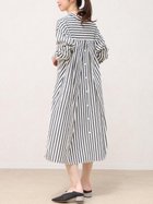 【ラシュッド/LASUD】のバックボタンキーネックシャツワンピース 大人の最旬トレンドファッション＆コーディネート founy(ファウニー) ファッション Fashion レディースファッション Fashion for Women ワンピース Dresses シャツワンピース / 1枚で着映えコーデ Shirt Dresses おすすめ Recommended / Our Picks リラックス Relax, Relaxed Fit thumbnail シロクロ|ID: prp329100004980468 ipo3291000000037318147