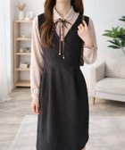 【アミュレット/Amulet】の【Dewlily】クラシカルレイヤード風ワンピース 大人の最旬トレンドファッション＆コーディネート founy(ファウニー) ファッション Fashion レディースファッション Fashion for Women ワンピース Dresses クラシカル Classical, Vintage-Inspired バランス Balance, Style Balance フェミニン Feminine, Girly フレア Flare, Flared リボン Ribbon, Bow エレガント 上品 Elegant 切替 Switching, Contrast Panel thumbnail ブラック|ID: prp329100004980484 ipo3291000000037318207
