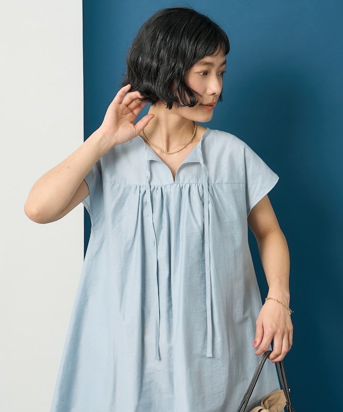 【フリークスストア/FREAK'S STORE】の接触冷感 インテリア・キッズ・メンズ・レディースファッション・服の通販 founy(ファウニー) 　ファッション　Fashion　レディースファッション　Fashion for Women　スキッパー　Skipper, Open Collar　スペシャル　Special, Limited Edition　トレンド　Trend, Trending Now　半袖　Short Sleeve, Half Sleeve　リアル　Real, Realistic　リボン　Ribbon, Bow　S/S・春夏　SS, Spring/Summer, Warm Season　夏　Summer　エレガント 上品　Elegant　2026年　2026　2026春夏・S/S　Spring/Summer 2026 SS26　ブルー|ID: prp329100004980486 ipo3291000000037318214