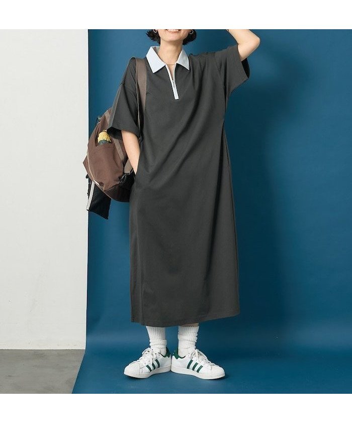 【フリークスストア/FREAK'S STORE】の配色ハーフジップワンピース 大人の最旬トレンドファッション＆コーディネート founy(ファウニー) 　ファッション　Fashion　レディースファッション　Fashion for Women　ワンピース　Dresses　今季　This Season, Current Season　抗菌　Antibacterial, Bacteria-Resistant　スペシャル　Special, Limited Edition　トレンド　Trend, Trending Now　リアル　Real, Realistic　リラックス　Relax, Relaxed Fit　S/S・春夏　SS, Spring/Summer, Warm Season　夏　Summer　2026年　2026　2026春夏・S/S　Spring/Summer 2026 SS26　 other-1|ID: prp329100004980487 ipo3291000000037318215
