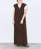 【シティーショップ/CITYSHOP】のFAUX SUEDE I-LINE DRESS ワンピース ブラウン B|ID: prp329100004980498 ipo3291000000037318250