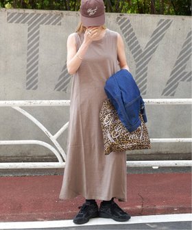 【アウトドアプロダクツ ユージュアルシングス/OUTDOOR PRODUCTS Usual Things】のスラブテンジクフレアノースリワンピース 大人の最旬トレンドファッション＆コーディネート founy(ファウニー) ファッション Fashion レディースファッション Fashion for Women ワンピース Dresses カットソー Cut and Sewn Top デニム Denim, Jeans Material フレア Flare, Flared 夏 Summer エレガント 上品 Elegant |ID:prp329100004980501
