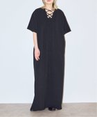 【シティーショップ/CITYSHOP】のLACE UP DRESS ワンピース 大人の最旬トレンドファッション＆コーディネート founy(ファウニー) ファッション Fashion レディースファッション Fashion for Women ワンピース Dresses フォーマル・パーティードレス・結婚式用ドレス Elegant & Casual Dresses 2026年 2026 2026春夏・S/S Spring/Summer 2026 SS26 ドレス Dress, One-Piece レース Lace, Lace Fabric ヴィンテージ Vintage Style 半袖 Short Sleeve, Half Sleeve thumbnail ブラック|ID: prp329100004980503 ipo3291000000037318266