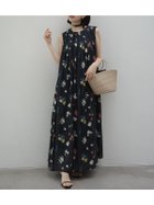 【アニュアンス/anuans】のフローラルモチーフプリントワンピース 大人の最旬トレンドファッション＆コーディネート founy(ファウニー) ファッション Fashion レディースファッション Fashion for Women ワンピース Dresses エアリー Airy Texture シンプル Simple, Minimal プリント Print, Printed Pattern モチーフ Motif, Design Theme レース Lace, Lace Fabric エレガント 上品 Elegant thumbnail NAVY|ID: prp329100004980508 ipo3291000000037318284