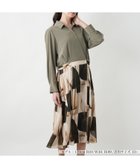 【レリアンプラスハウス/Leilian PLUS HOUSE】の【ウォッシャブル】ドッキングワンピース【BOURGE】 大人の最旬トレンドファッション＆コーディネート founy(ファウニー) ファッション Fashion レディースファッション Fashion for Women ワンピース Dresses アンダー Underwear Essentials ウォッシャブル Machine Washable カシュクール Wrap Design ドッキング Docking, Mixed Material バランス Balance, Style Balance プリント Print, Printed Pattern プリーツ Pleats, Pleated ポケット Pocket, Pocket Detail モダン Modern, Contemporary 無地 Plain, Solid Color 夏 Summer エレガント 上品 Elegant thumbnail ベージュ|ID: prp329100004980540 ipo3291000000037318408